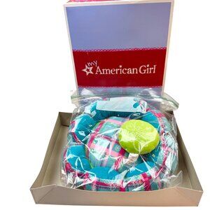 My American Girl Dreamy Daisy Pet Bed Set Plaid w/ Box EUC